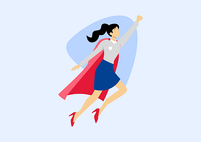 Superwoman in Action – Empowering Modern Hero Illustration character design color vector colors creative design dribbble illustration flat flat design flat illustration illustration super women vector vector art vector illustration