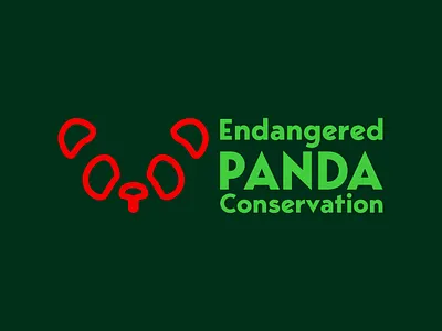 Daily Logo Challenge - Day 3 - Endangered Panda Conservation brand mark branding daily logo challenge design illustration logo minimal ui vector