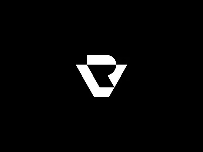 V+R monogramm abstrakt branding design free graphic design icon it logo minimal modern monogramm negative space rv vector vr