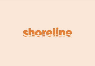 Shoreline wordmark alaska branding clean coastal logo ocean shoreline wave wordmark