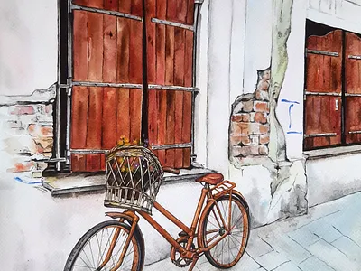 Streets of Krakow art design drawing illustration krakow watercolor