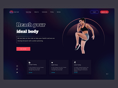 Sports Website Design 3d animation app branding design graphic design ill illustrator logo sport sport web ui uiux uiweb ux uxd uxweb vector web