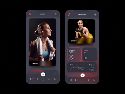 Peloton App branding clean darkmode dashboard design fitness mobile peloton ui ux