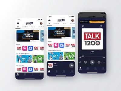 Tune In Mobile UI exploration design ios mobile ui