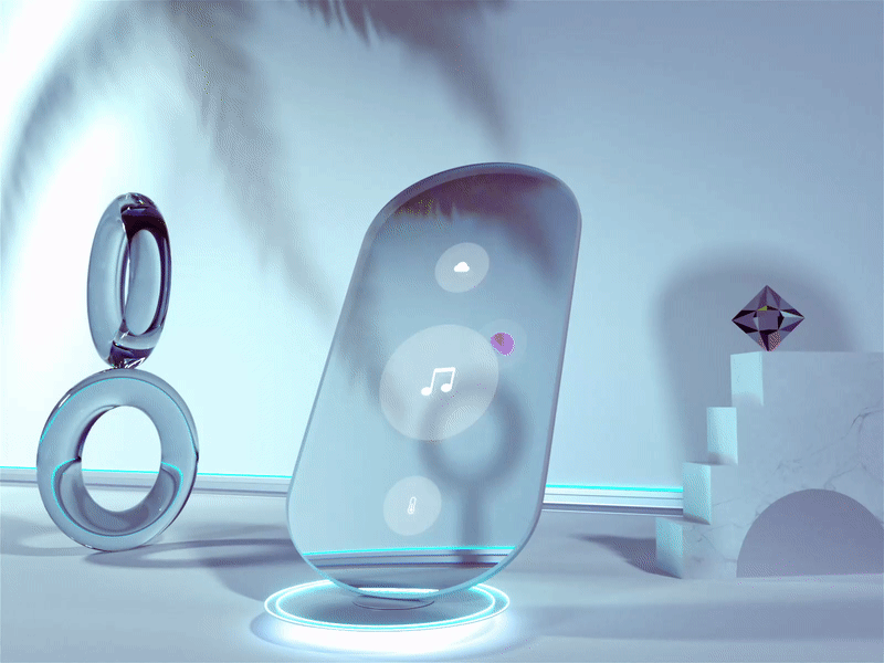 Home glass controller app assistant control design glass home screen ui ux