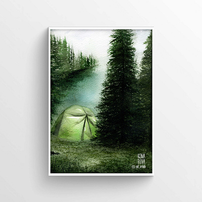 Nature Green forest watercolor design forest illustration illustrations watercolor