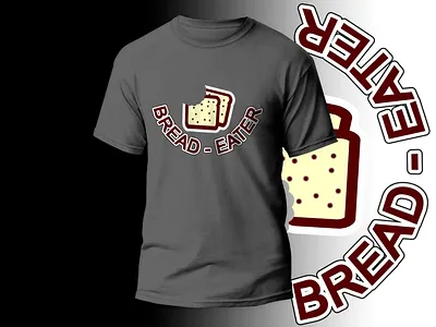 Bread-eater Tshirt branding clothing design illustration t shirt typography ui