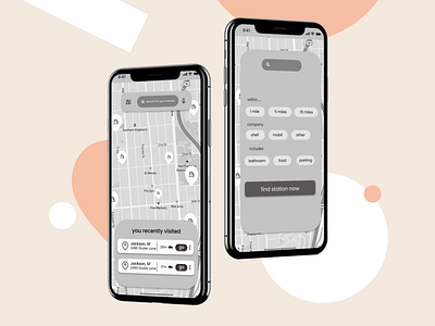 gas station finder mobile app app design mobileapp ui userinterface wireframe