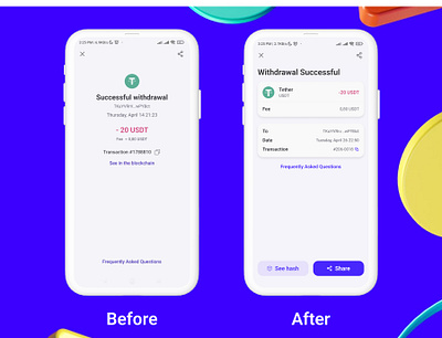 Belo App | Transaction Details Proposal 2/2 app blockchain crypto design ui ux wallet web3