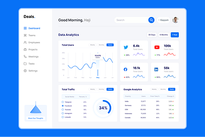 Deals · Social Media Management Dashboard dashboard dashboard design design graphic design illustration vector