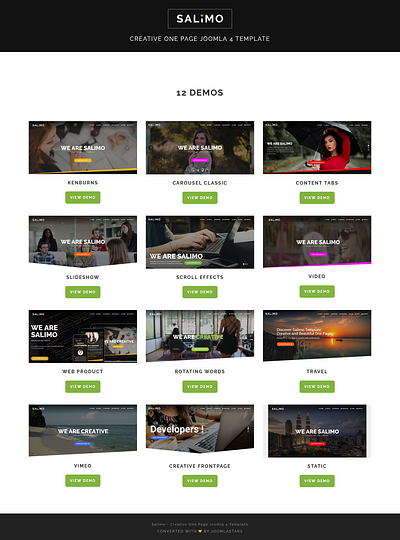 Salimo - Creative One Page Joomla 4 Template bootstrap business corporate design developer freelancer graphic design illustration joomla joomla theme joomlastars logo multipurpose onepage portfolio responsive template templatemonster webdesign webdevelopment