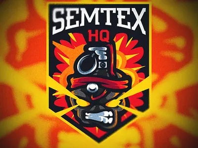 SEMTEX HQ branding cool design esports explosion gaming logo graphic design illustration logo mascot tactical ui vector