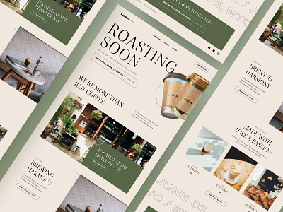 Japanese Coffee Shop Landing Page coffee shop daily ui landing page material design memorisely modern ui user interface web design