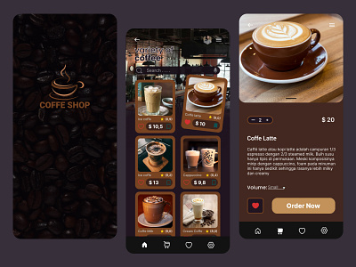 Coffe Mobile App app coffe graphic design mobile app ui ux