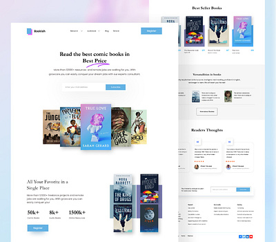 Book Selling Website Design bookui branding creativedesign design typography uidesign ux uxdesign web webdesign