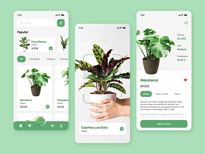 Plants Shop consept design makeevaflchallenge makeevaflchallenge3 minimalistic mobile mopile app online store plants shopping ui ux uxui