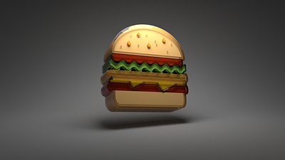 3D BURGER 3d blender branding design graphic design logo motion graphics