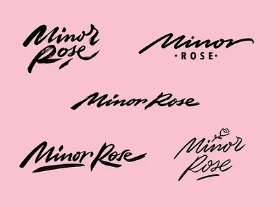 Minor Rose beauty branding brushlettering calligraphy custom elegant fashion flow fun identity lettering logo logotype minor newyork raw rose script type unique