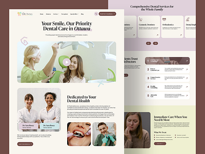 Dental Care Center Landing Page dental care dental care center dental care figma dental care ui dental care website dental center dental clinic dental services dentist dentist landing page dentist ui dentist website heatlth care website teeth care