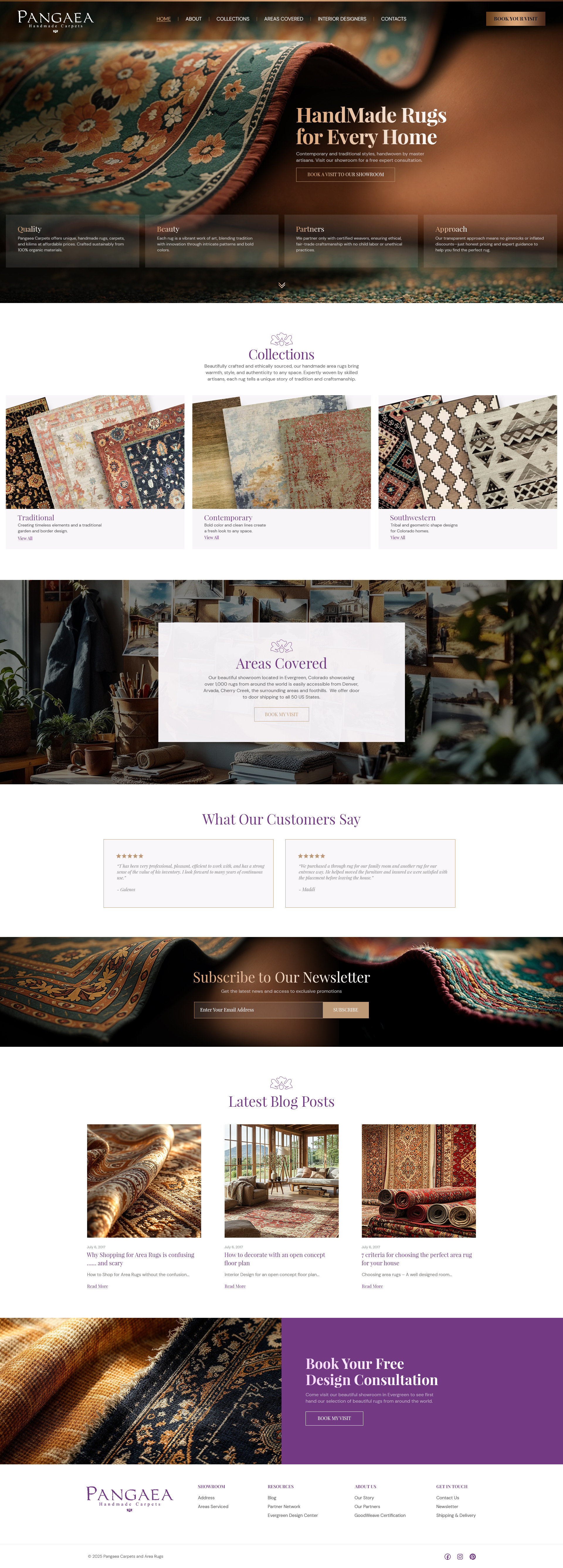HandMade Rugs - Online Shop for Carpets beautiful carpets creative design ecommerce elegant high end homepage landing page luxury modern online shop premium rugs simple typography ui ux