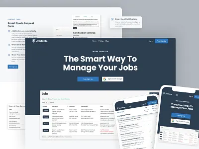 Website Design for Jobtable (SaaS) saas website web design website design wordpress