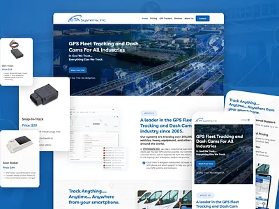 Website Design for ETA Systems blue website gps website web design website design wordpress