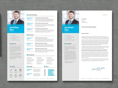 Resume Vol. 2 - InDesign Template a4 curriculum vitae cv design education experience print design print template resume template typoedition us letter