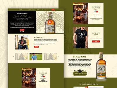 Pendleton Whisky 2022 Military adobe xd art director branding cocktail color palette design ecommerce graphic design illustration landing page logo military prototype typography ui user experience user interface ux western whisky