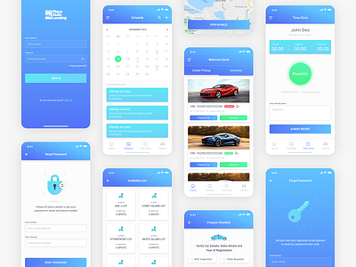 Plaza Auto Leasing - Parking Lot App app auto booking branding car design e commerce flat illustration illustrations ios logo mobile parking slot ui ux vector