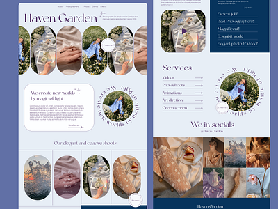 Landing page for Photographer Studio adobe branding design development figma graphic design illustration logo ui ux web webdesign webflow website