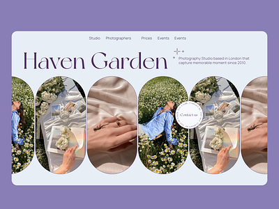 Landing page for Photographer Studio adobe branding design figma illustration logo ui ux web website