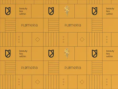 Brand Pattern - Plumeria brand design brand pattern branding creative design designinspiration flat graphic design hotel toiletries illustration logo packagingdesign pattern pattern design rebranding typography ui vector