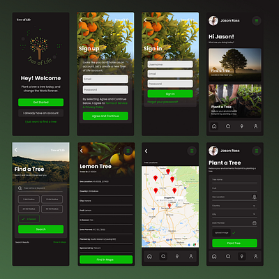 Tree of Life - Tree Tracking Web Application business design figma tracking tree ui web