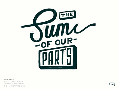 The Sum of Our Parts badge badge design branding cream dark green design iconography illustration lettering lettering art lock up logo motivation parts sketch sum type type design typography ui