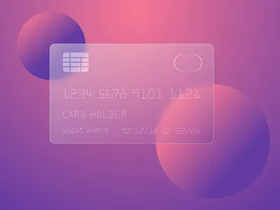 Glassmorphism Card Design clean design graphic design illustration vector