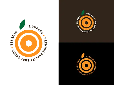 L'orange branding design illustration logo vector