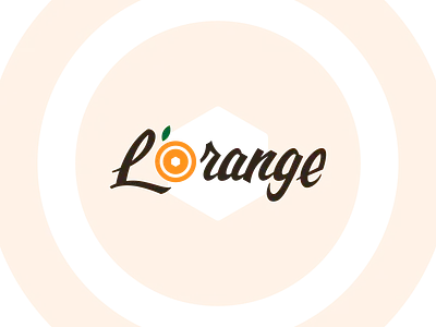 L'orange advertisement branding design illustration logo vector