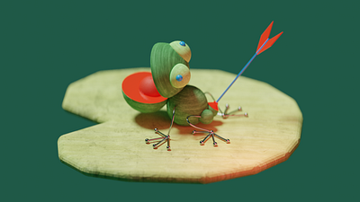 Toy frog 3d b3d blender design frog illustration toy