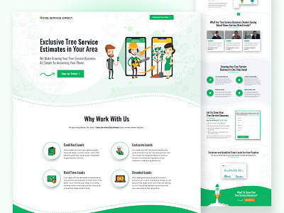 Tree Service Landing Page @dailyui adverting brand design fashion designer homepage homepage design illustration logo ui
