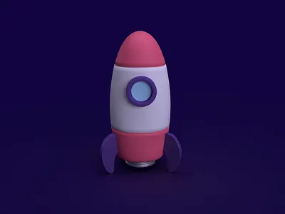 3D Game/ Cartoon Rocket Model Design 3d app art blender cartoon cute design game low poly mascot model rocket