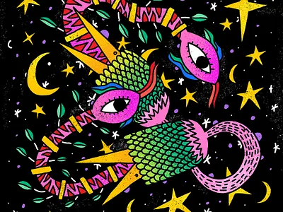 Bellatrix birds doodle illustration imagination nft nft collection procreate stars universe