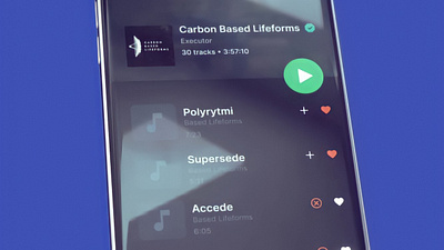 Mobile audio player design preview aplication audio audioplayer graphic design phone spotify ui