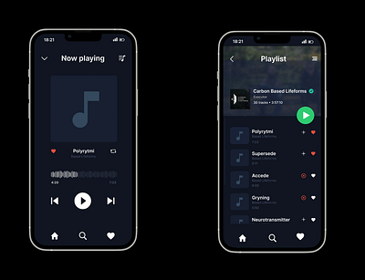 Mobile audio player aplication audio audio player audioplayer graphic design mobile phone spotify ui