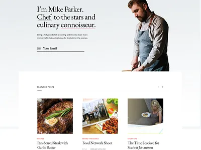 Chef's Website branding design graphic design logo ui ux vector web design