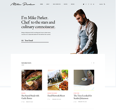 Chef's Website branding design graphic design logo ui ux vector web design