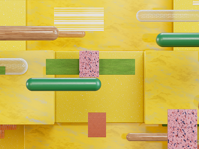 Tubular 3d c4d capsules design illustration