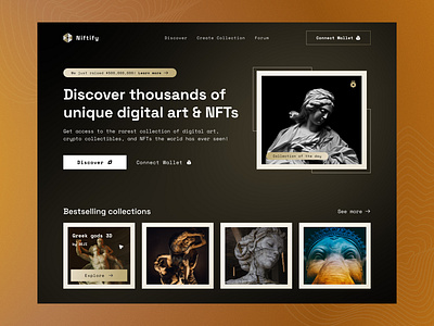 NFT Marketplace Dark Mode dark mode nft ui web design web3