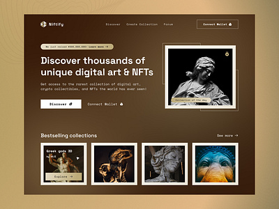 NFT Marketplace Dim Mode nft ui web design web3