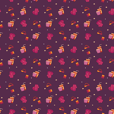 Cinema pattern adobeillustration flatvector illustration pattern vector