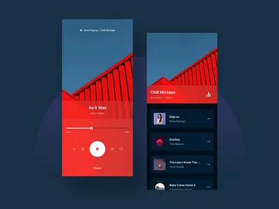 Music Player App minimal mobile app music player ui uidesign